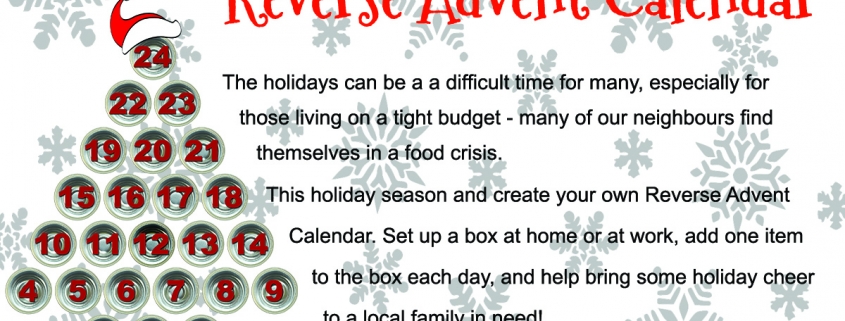 Reverse Advent Calendar Newmarket Food Pantry